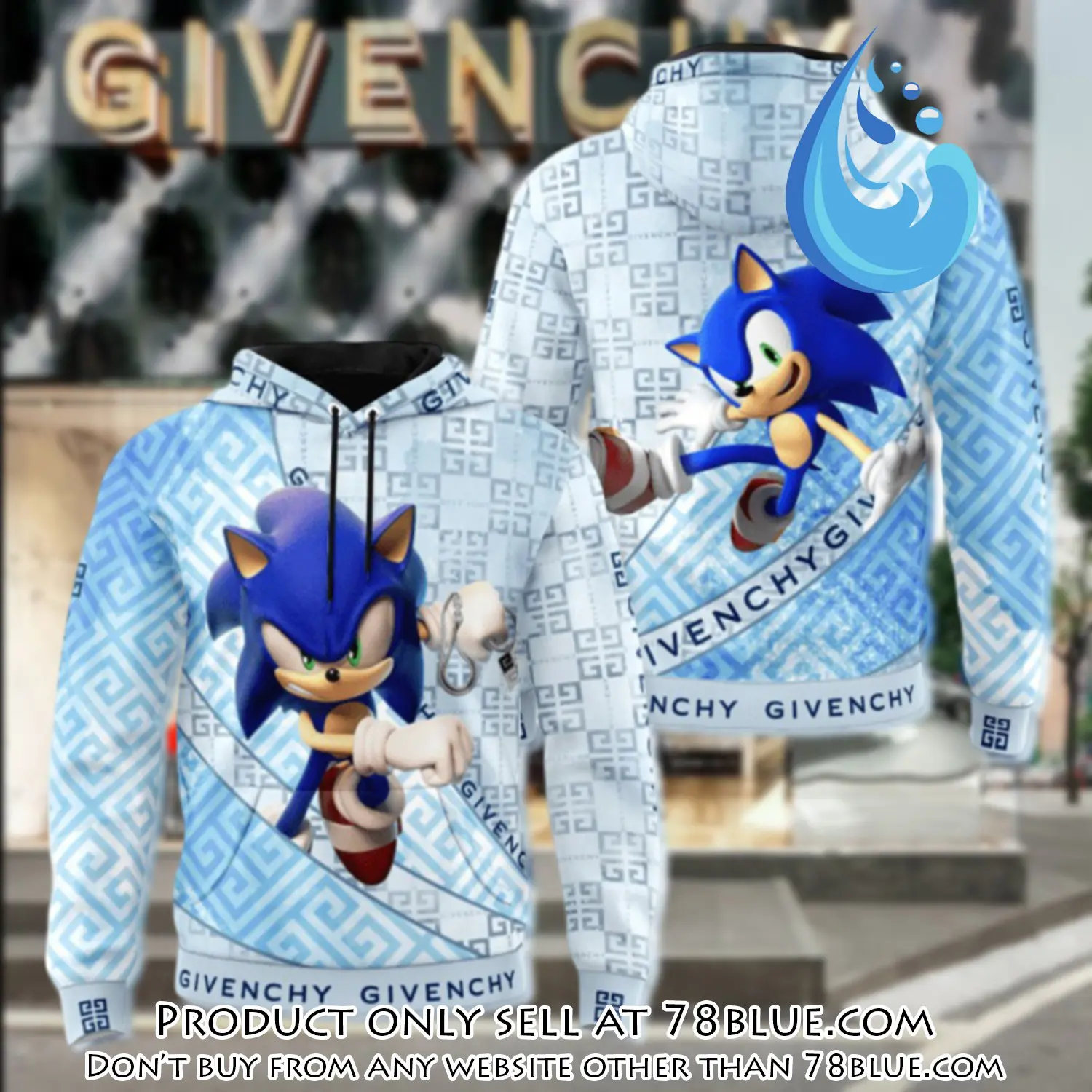 Givenchy sonic unisex hoodie luxury brand gifts  jh1860 78b0426996